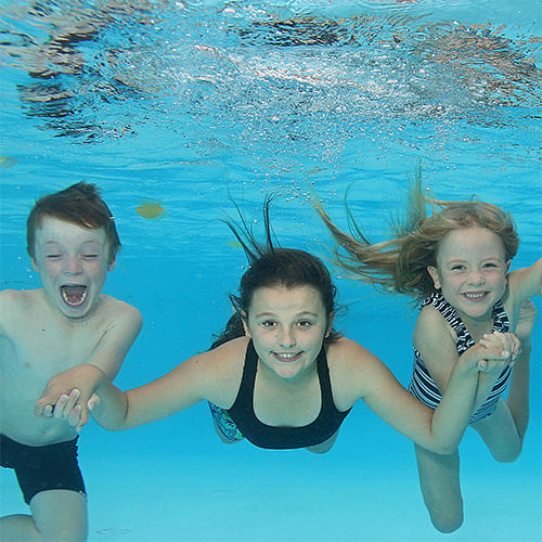 Children enjoying the Shire's pools.