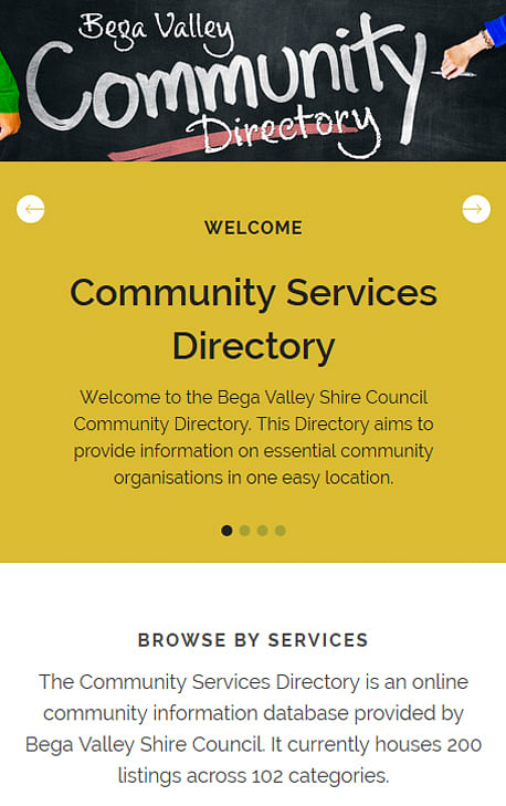 Bega Valley Community Directory to be launched on 24 May 2018.