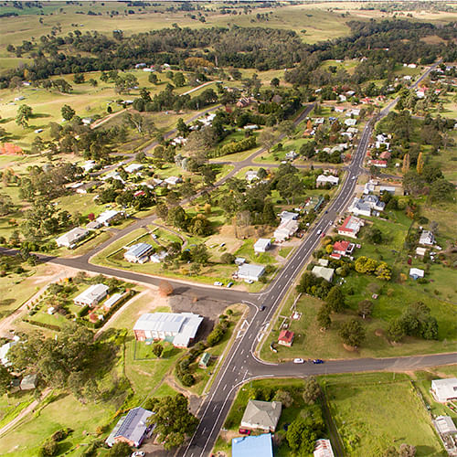 Image of Bemboka township and surrounds.