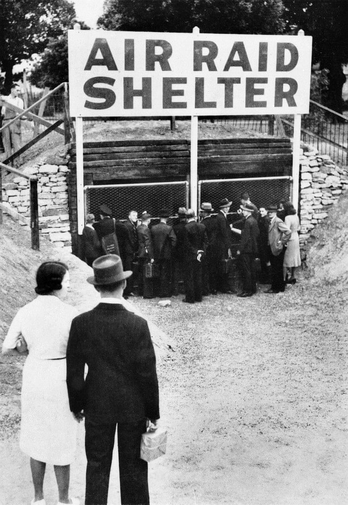 Air raid shelter in Australia 1942.