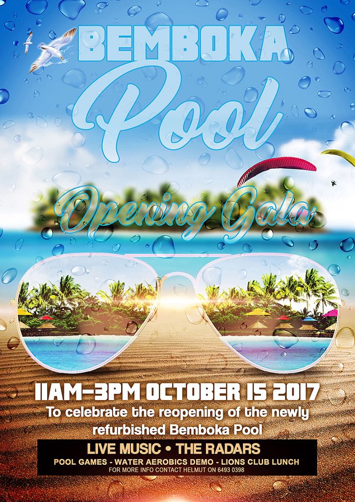 Bemboka pool opening gala day details.