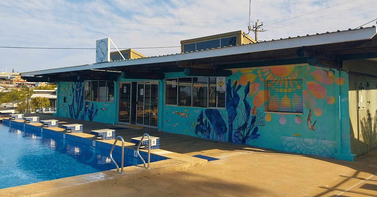 Eden Memorial Pool mural.