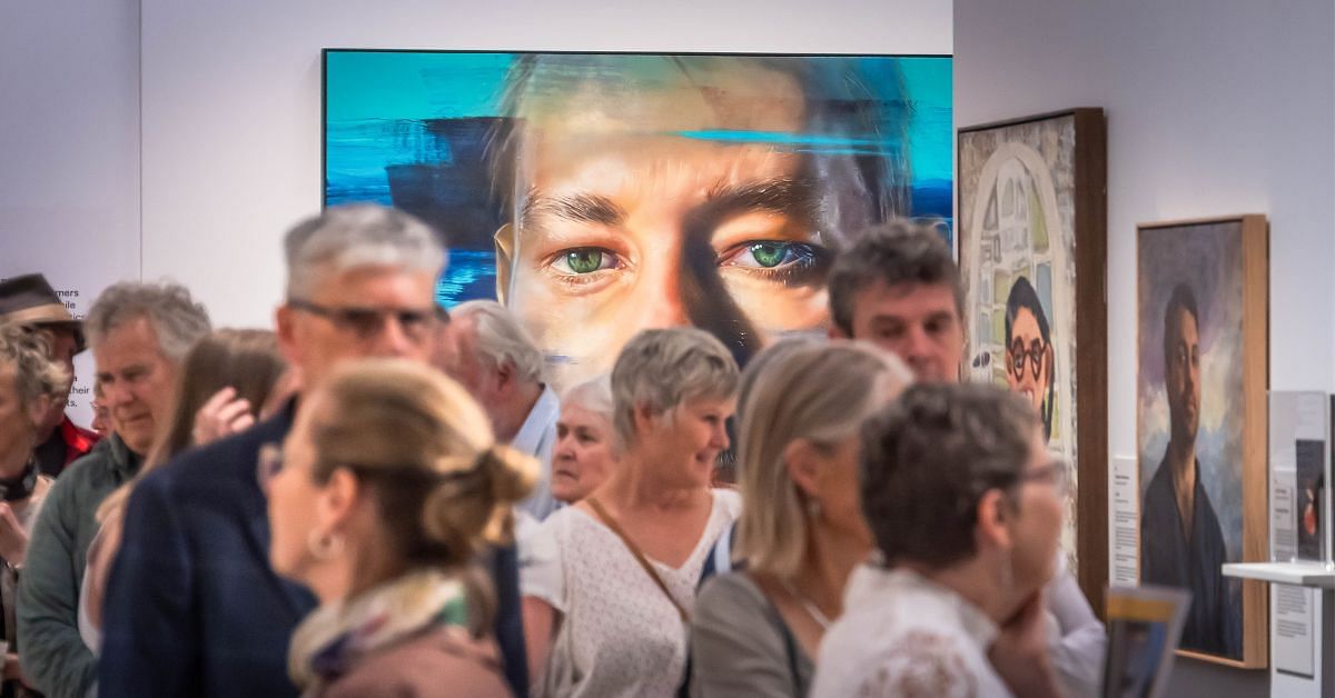 The draft Arts and Culture Plan front page features this stunning photo taken at the launch of the new SECCA gallery and opening of the Archibald Prize 2023 David Rogers Photography.