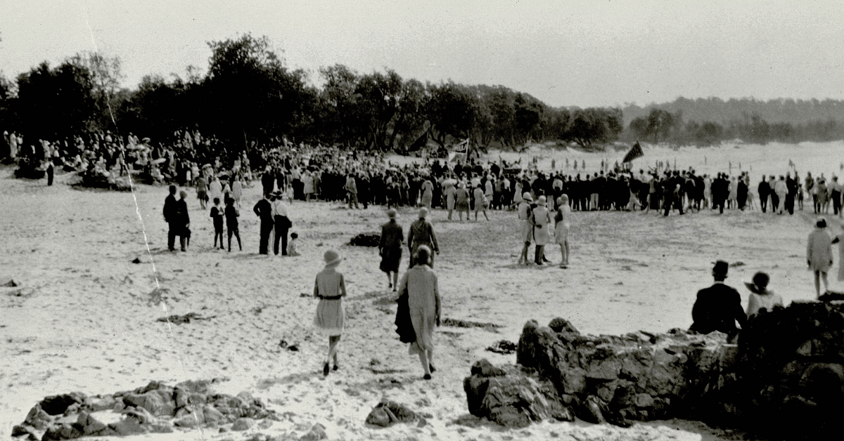 The first Tathra Lifesavers competition c. 1920s.