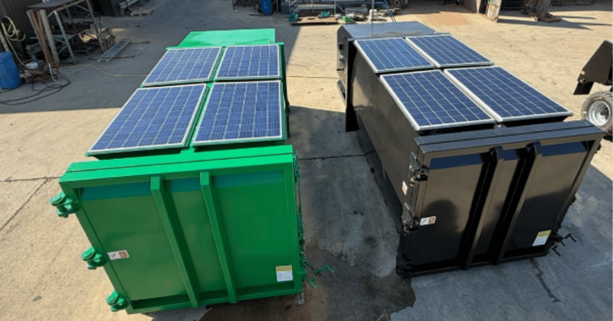 The two solar-powered compactor units offer an effective solution to waste management for rural residents.
