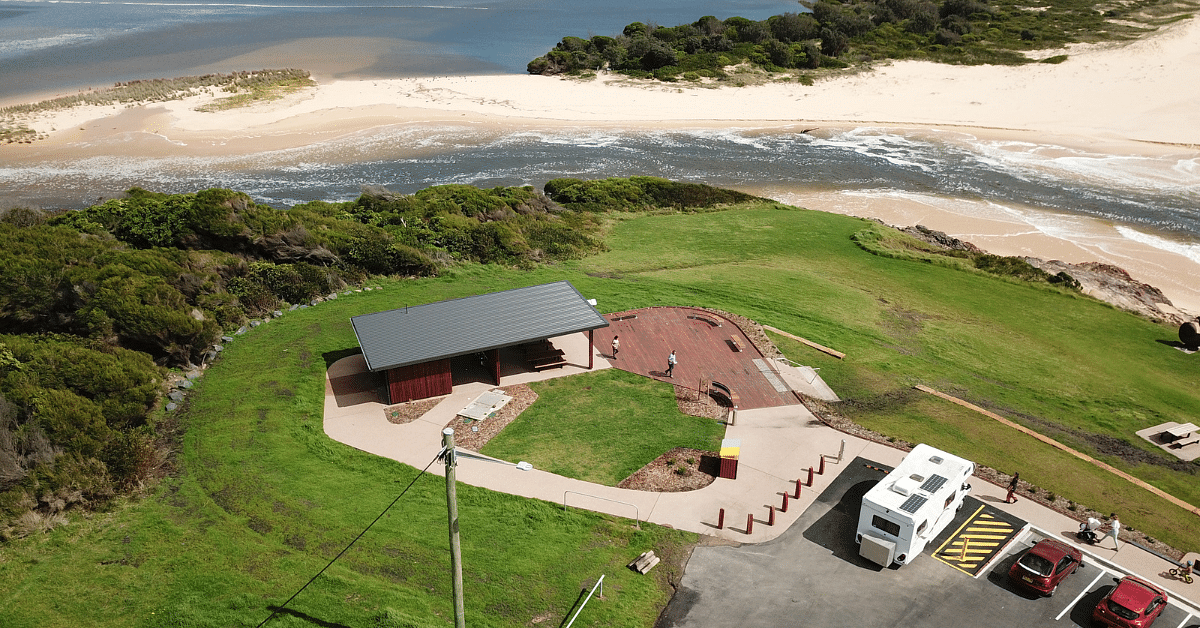 aerial view of Short Point merimbula.