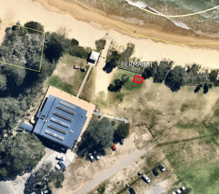 Map showing site.