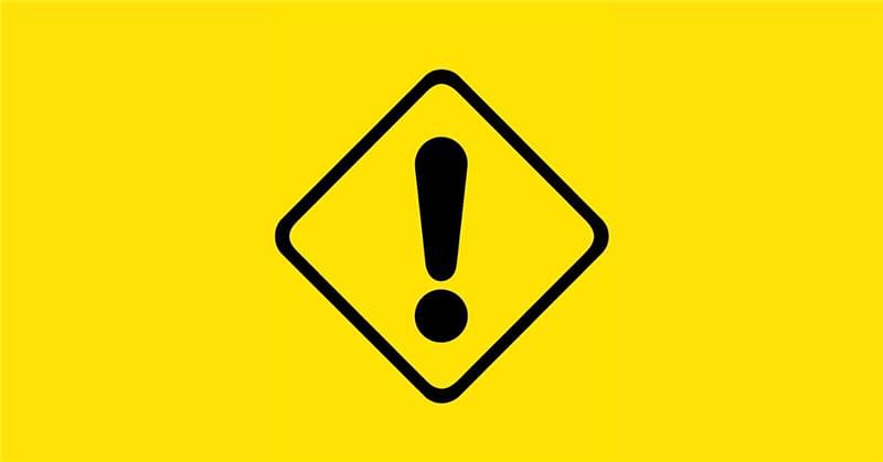 alert sign.