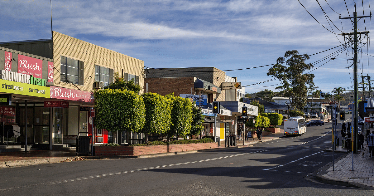 merimbula cbd.