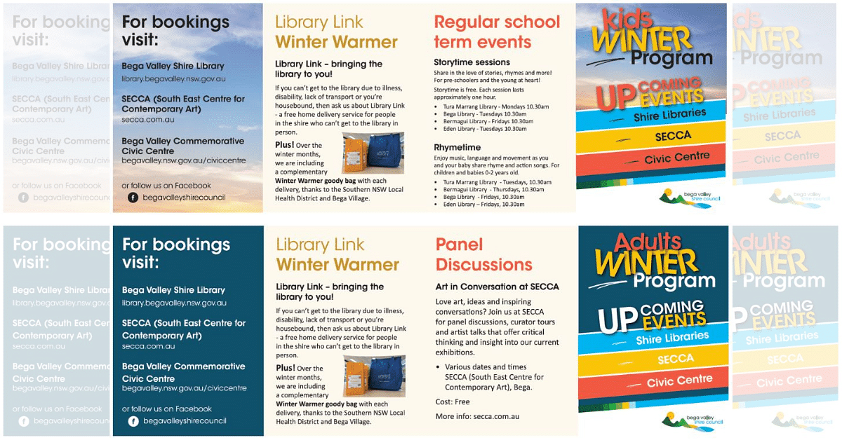 winter program brochure.