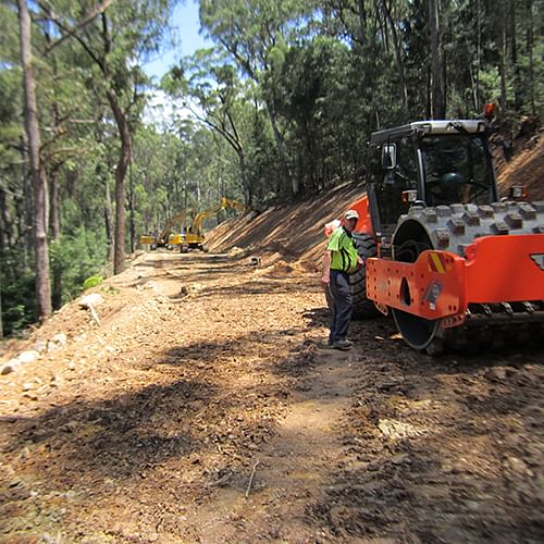 Road works.