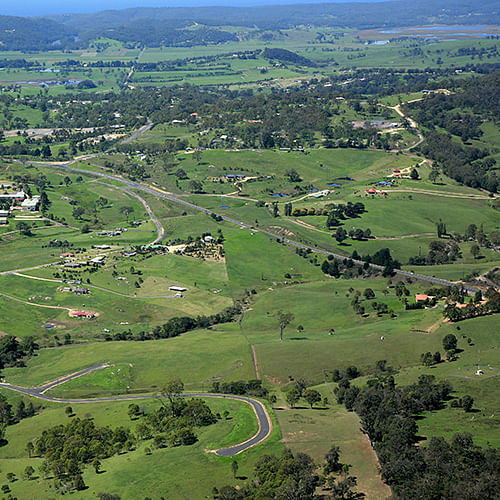 Countryside near Bega from the air.