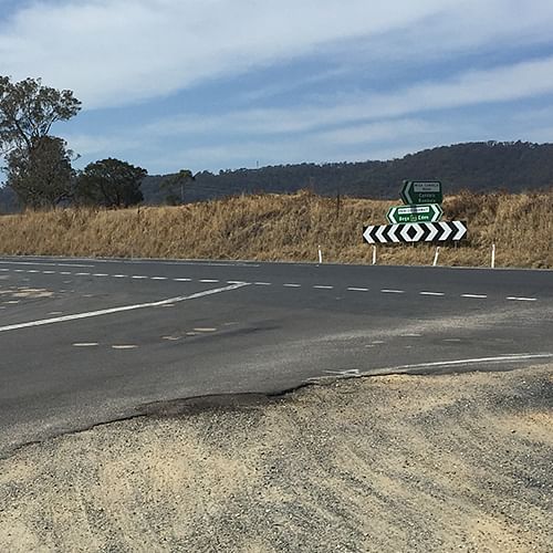 Candelo Bega Road intersection with Princes Highway