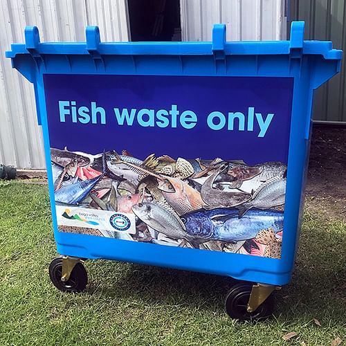 Specially marked blue bins are being installed for fish waste at six of the Shire's boat ramps. Local company Ocean2earth will collect the waste and turn it into compost.