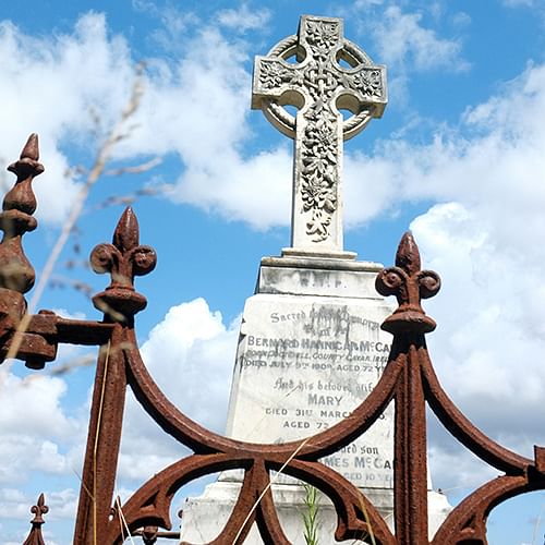 headstone at cemetery