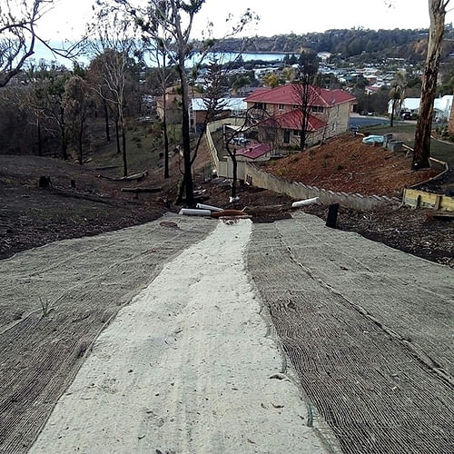 The deployment of jute mesh is just one measure that has been put in place to control sediment and erosion in Tathra. 