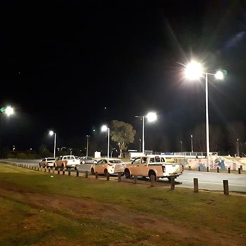 Upgraded lighting at Bega Sporting Complex.