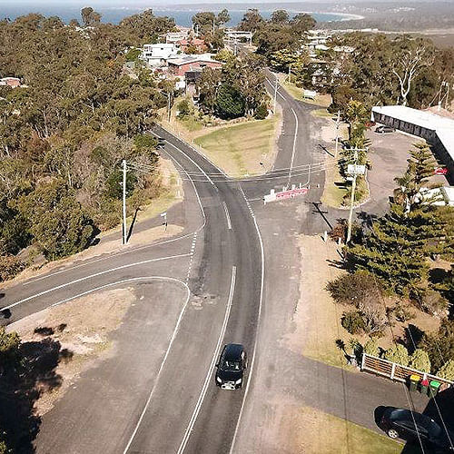 Merimbula Drive and Monaro Street Merimbula intersection.