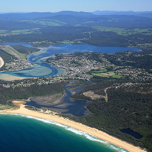 Airial view of Merimbula.