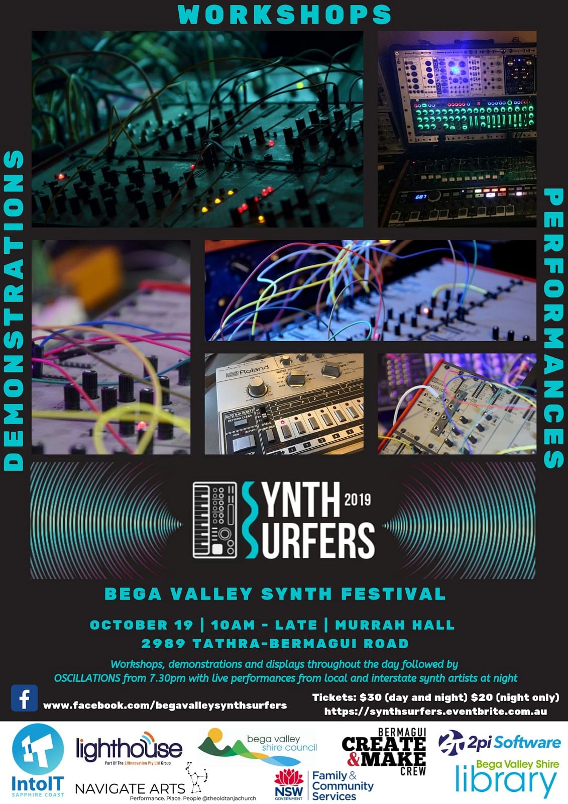 Synth Surfers festival poster