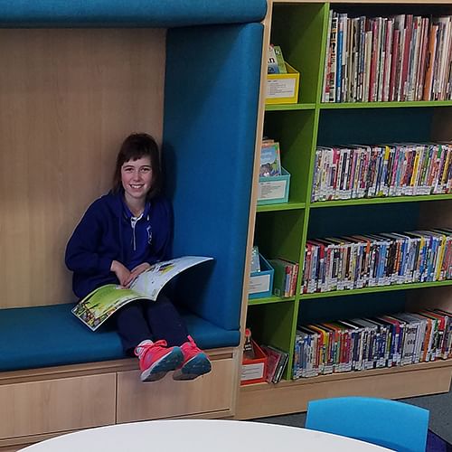 Tori (at Eden library) is looking forward to joining the Summer Reading Club in January.