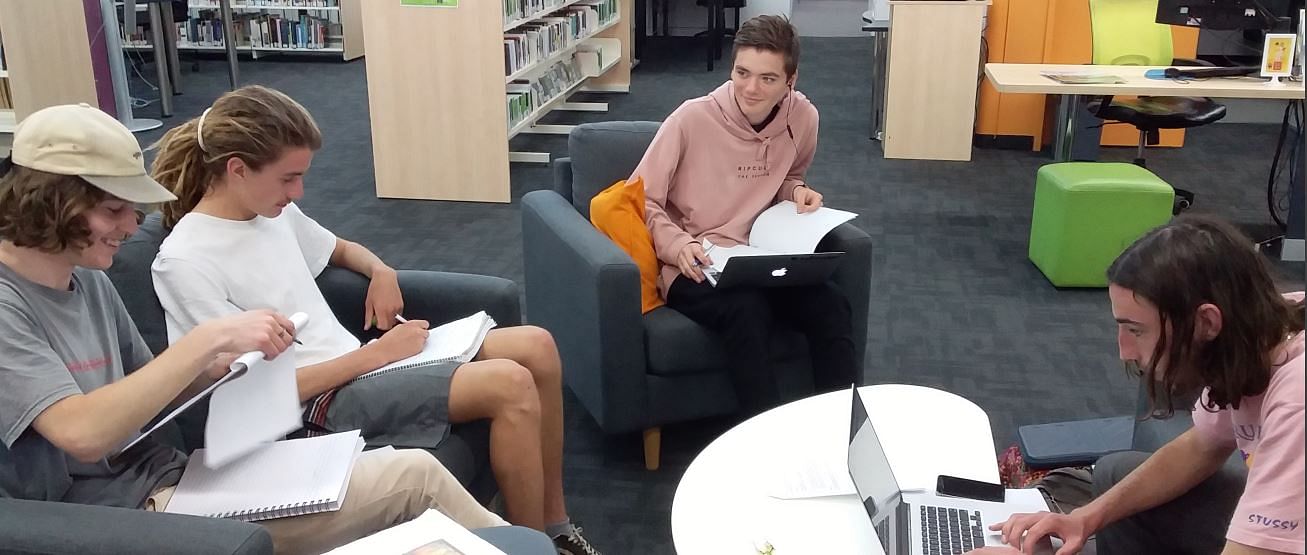 Year 12 students studying for exams.
