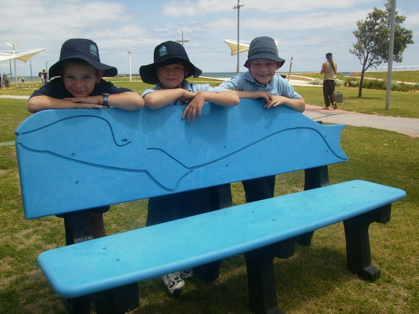 Get creative and win a recycled plastic bench for your local school. Photo supplied by REPLAS.