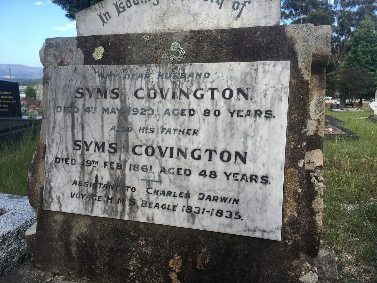 Syms Covington's grave at the Pambula Cemetery.
