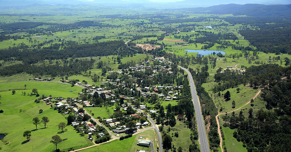 Arial view across the Bega Valley Shire.