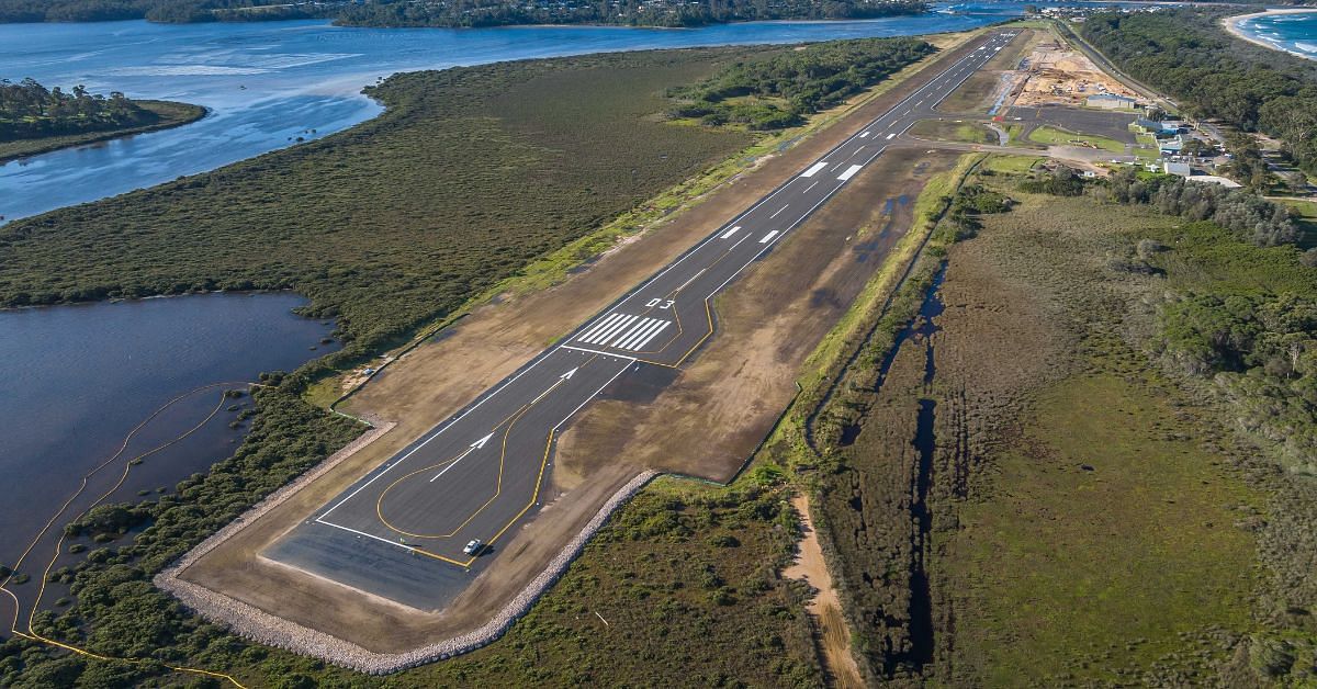 Merimbula airport from the air