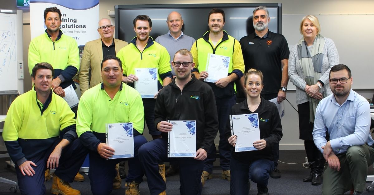 Ten Council staff graduated after successfully completing their Certificate III in Water Industry Operations.