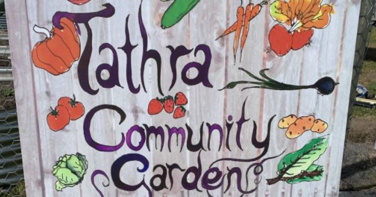 Tathra community garden sign.