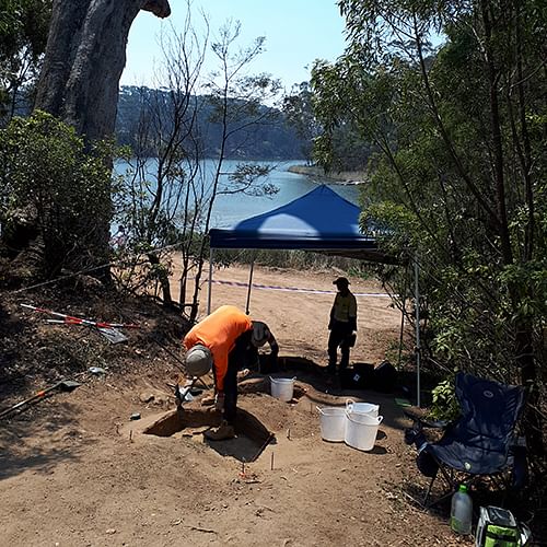 Archaeological salvage works: Aboriginal Heritage salvage work is progressing at Blackfellows Lake ahead of the planned boat ramp upgrade.