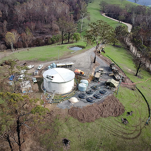 ADF water purification and desalination system (WPDS) next to Brogo Tank One to help supplement the drinking water supplies.