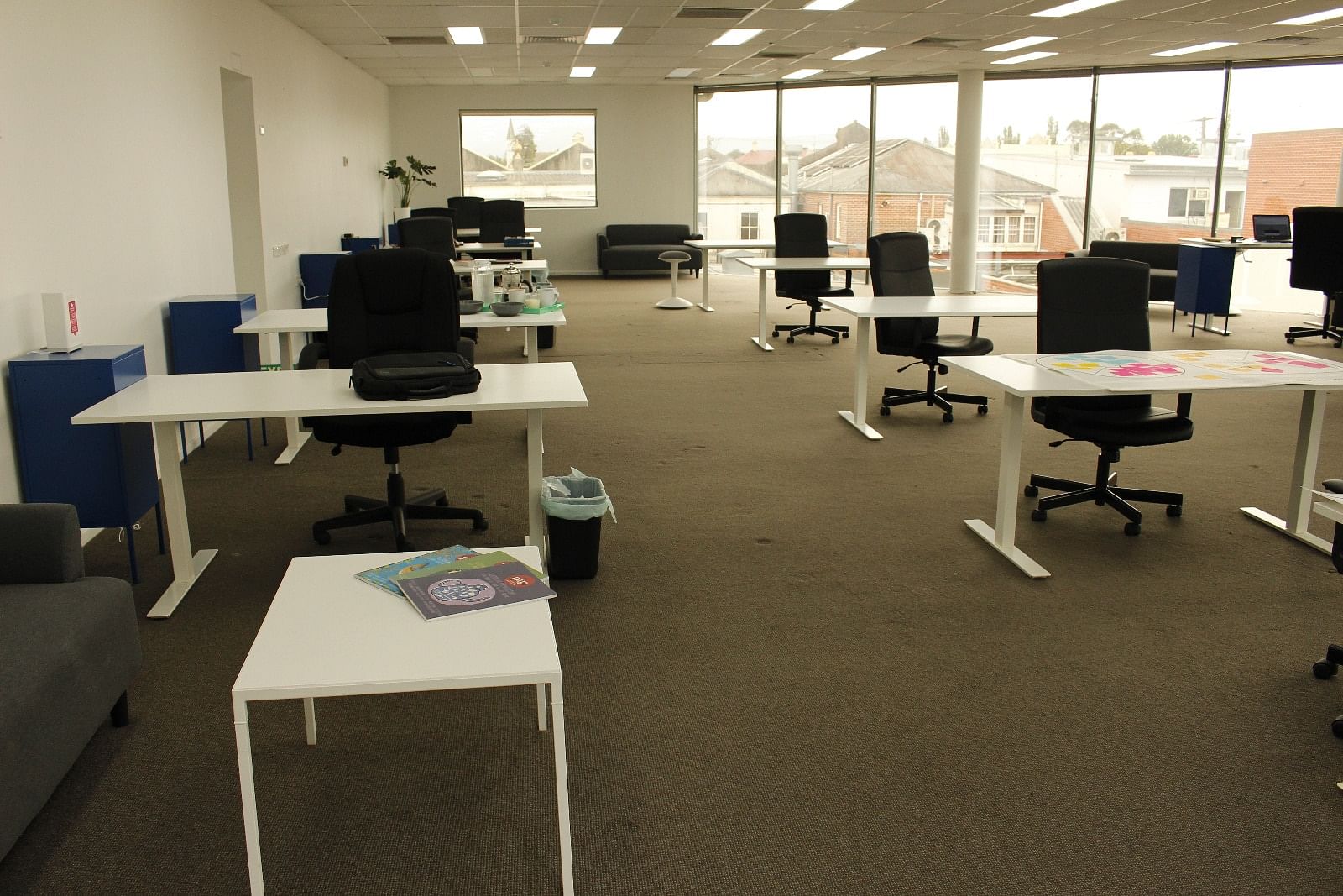 Desk spaces available for free on a rolling 30-day, case-by-case basis until the end of June.