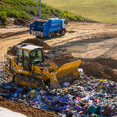  image of waste truck.