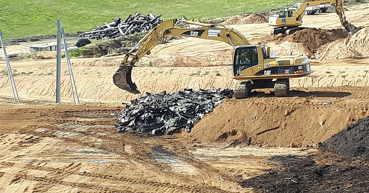 Central Waste Facility being made ready for bushfire waste.