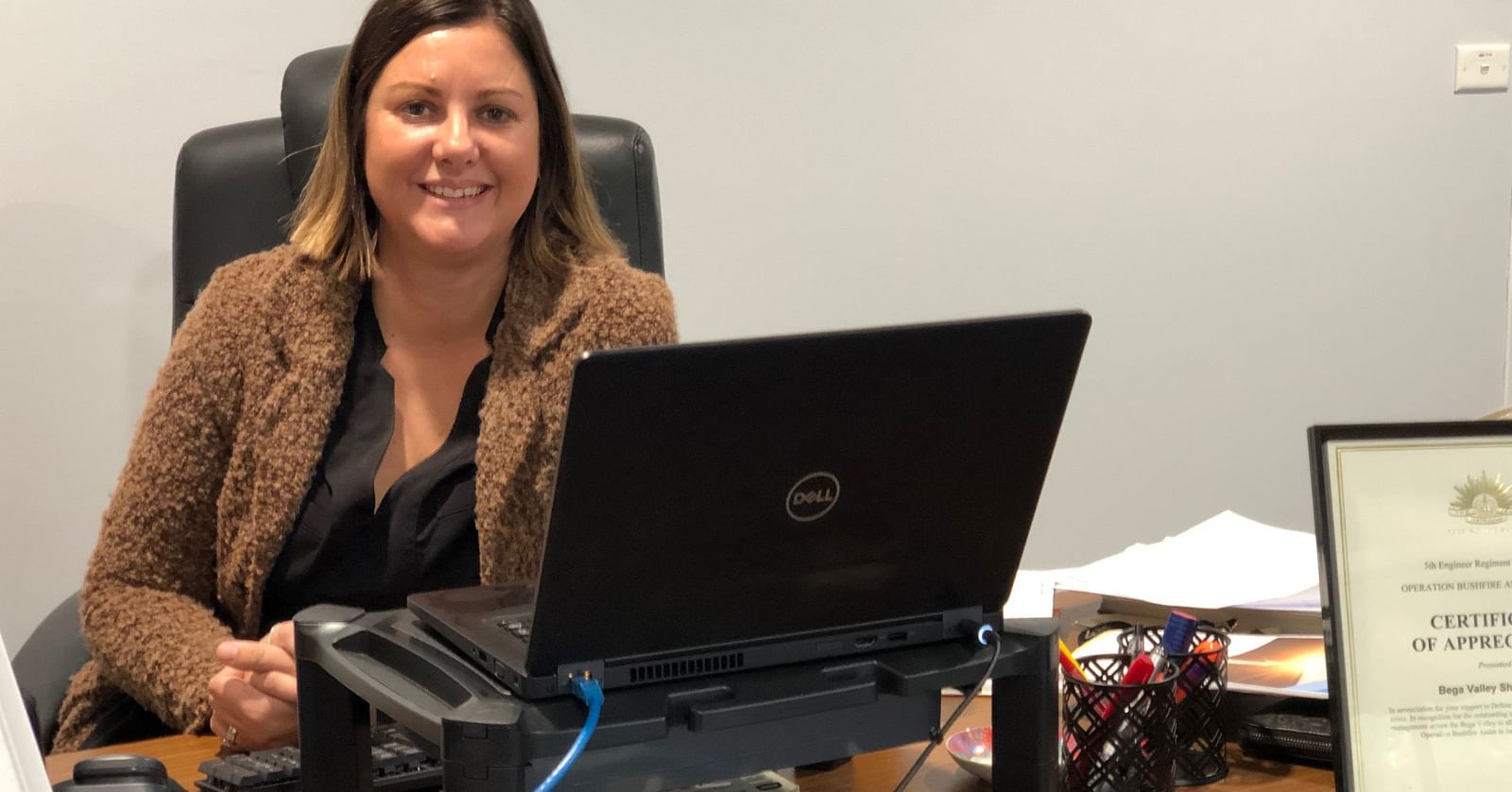 Photo: Kristy McBain, at work in her role as Mayor prior to her candidacy for Eden-Monaro.