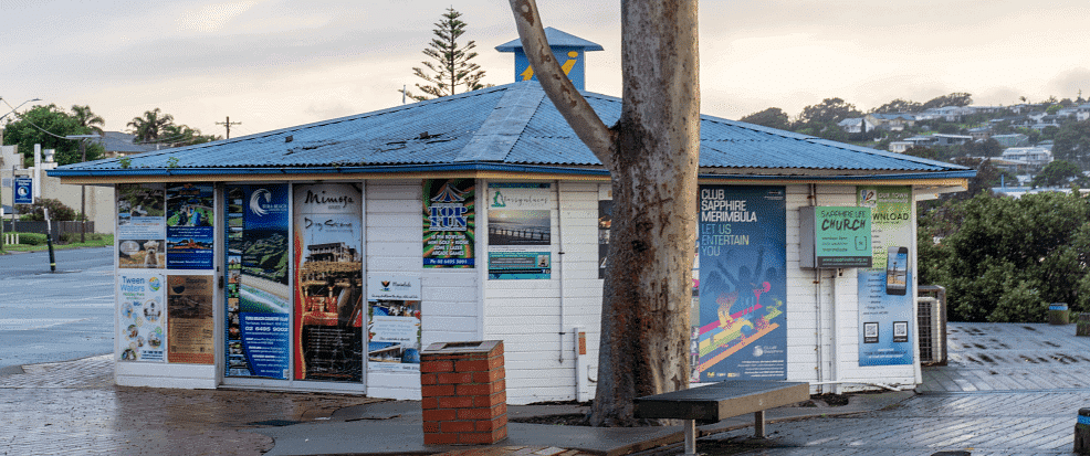 The former Merimbula Visitor Information Centre is to be demolished in line with the CBD Masterplan.