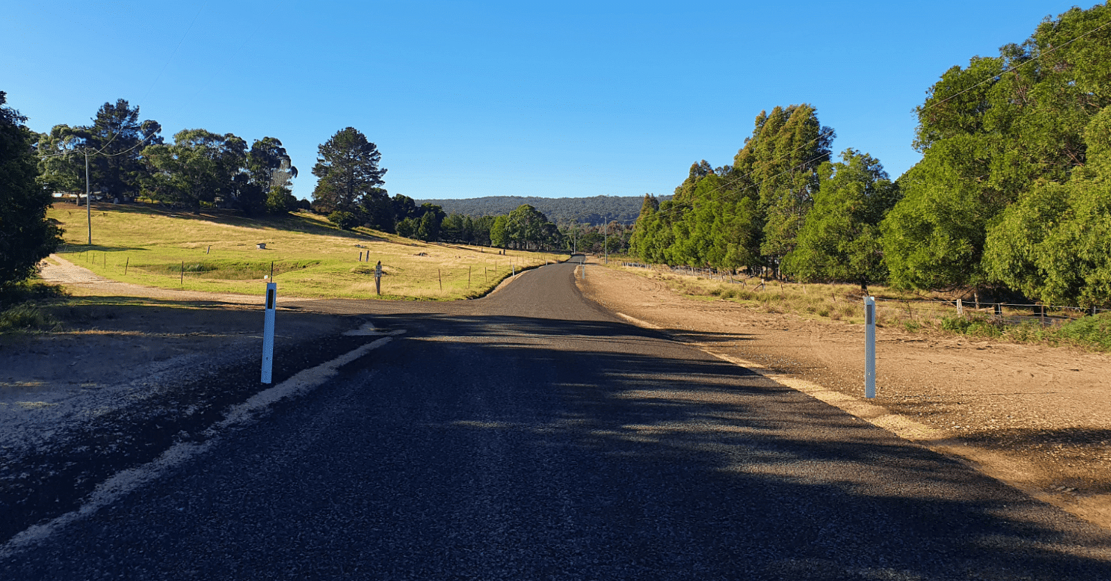 Completed works at Hunters Road in Wapengo.