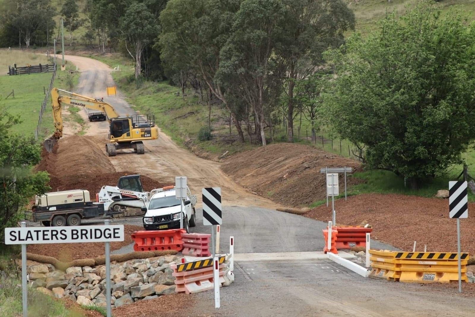 New Slaters bridge at Tantawanglo.