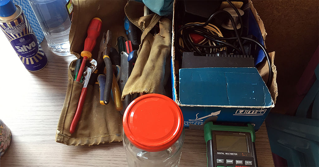 Photograph: Some of the tools of the trade at the Repair Cafe.