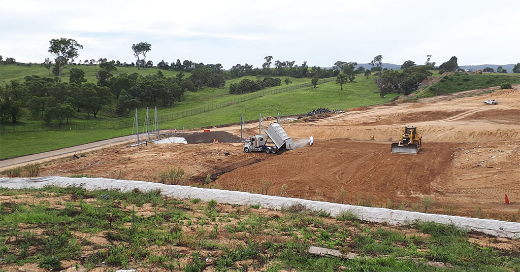 Photograph: Central Waste Facility being prepared to take bushfire affe materials.