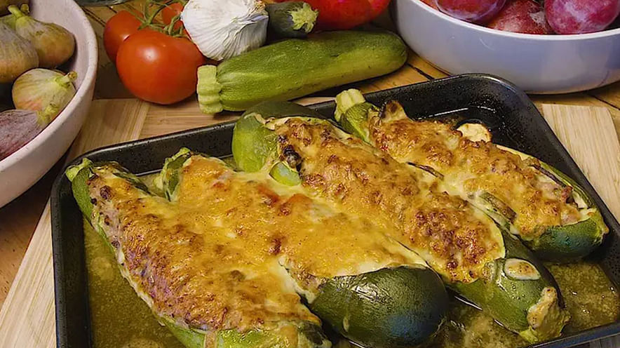 Stuffed Zucchinis, made from recipe.