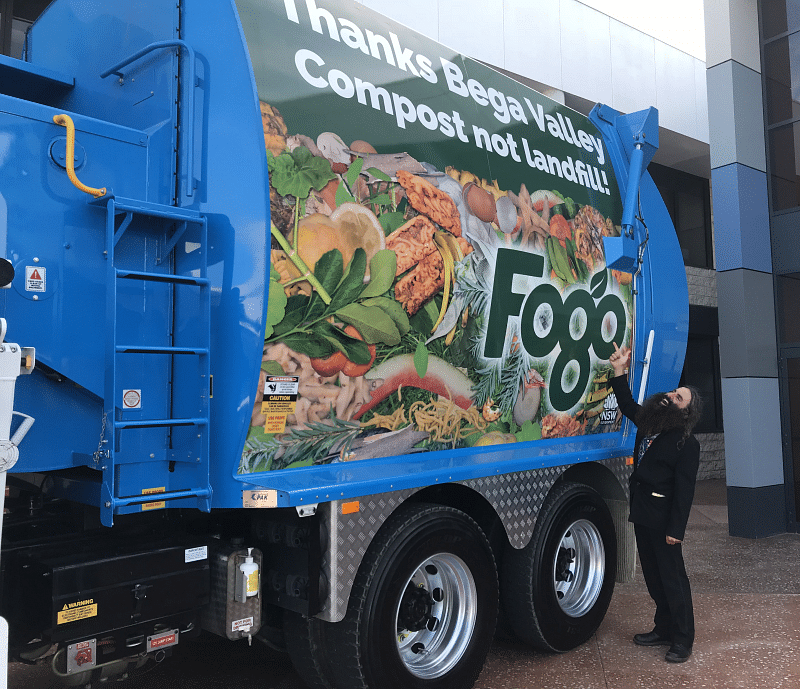 Costa with our waste truck.