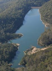 Aerial image of Tantawanglo Dam.